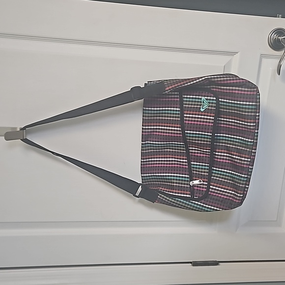 Roxy Multicolored Striped Checked Messenger Bag - Picture 3 of 12
